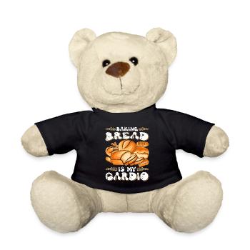 Baking Bread is my Cardio Bread Baking Fans - Teddy Bear - black - Front