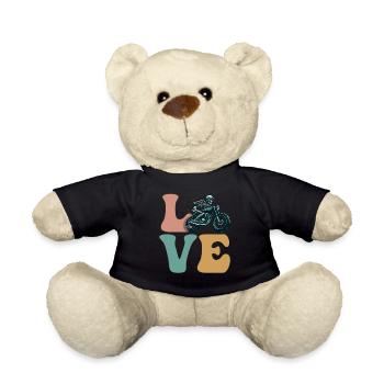 Motorradfahren Motorradfahrer Motorradskelett - Teddy - Schwarz - Vorne
