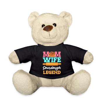 Mom Wife Sourdough Legend Backfans Frauen - Teddy - Schwarz - Vorne