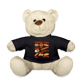 Levain, Pains, Amateurs de pâtisserie, Boulangers - Nounours - noir - Devant