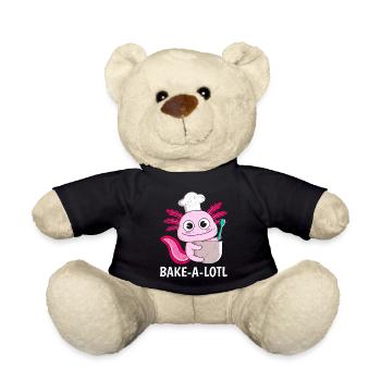 Bread Lover Bakealotl Bread Baking Bread Dough - Teddy Bear - black - Front