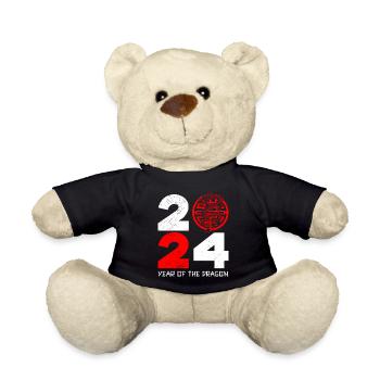 2024 Year of the Dragon Chinesische Party - Teddy - Schwarz - Vorne