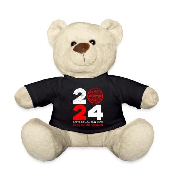 2024 Year of the Dragon Chinesische Party - Teddy - Schwarz - Vorne