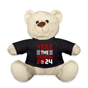Year of the Dragon 2024 Chinese New Year - Teddy Bear - black - Front
