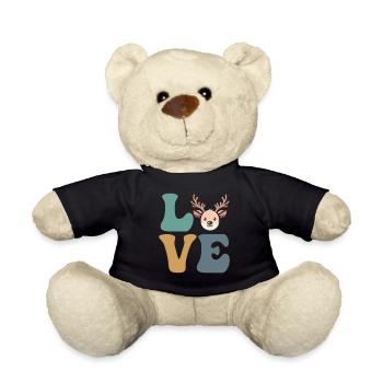 Rentier Weihnachten Weihnachtsmann - Teddy - Schwarz - Vorne