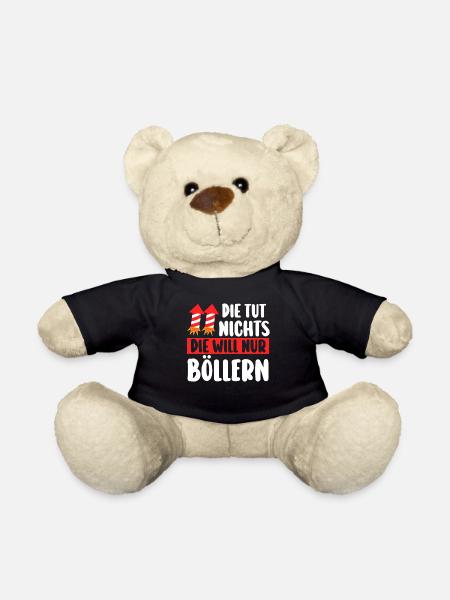Neujahr Feuerwerk Silvester - Teddy - Schwarz