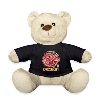 2024 Year of the Dragon Chinesisches Neujahr - Teddy - Schwarz - Vorne