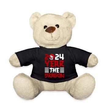 Year of the Dragon 2024 Chinese New Year - Teddy Bear - black - Front