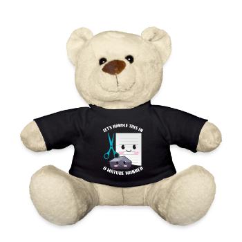Ciseaux Papier Pierre Drôle Groupe Kawaii - Nounours - noir - Devant