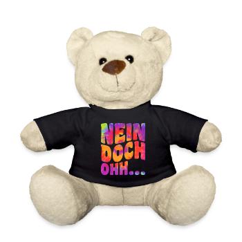 "Nein Doch Ohhh" Lustiger Sarkasmus Spruch - Teddy - Schwarz - Vorne