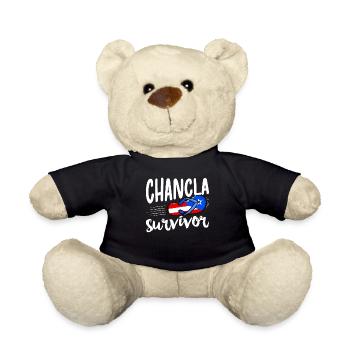 La Chancla Puerto Rican Flag Puerto Rico - Teddy Bear - black - Front