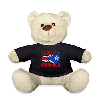 La Chancla Puerto Rican Flag Puerto Rico - Teddy Bear - black - Front