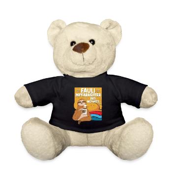 Fauler Kollege Fauli Mitarbeiter des Monats - Teddy - Schwarz - Vorne