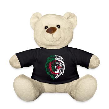 Algerischer Löwe - Algerien Geschenkidee - Teddy - Schwarz - Vorne
