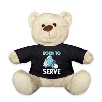 Lustiger Badmintonspieler - Teddy - Schwarz - Vorne