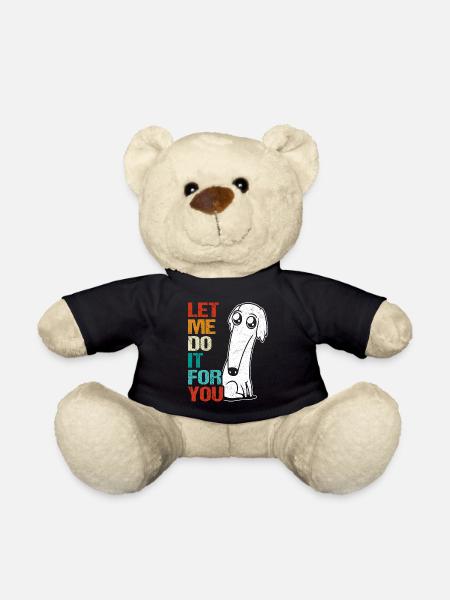 Retro Barsoi Hund Meme - Teddy - Schwarz