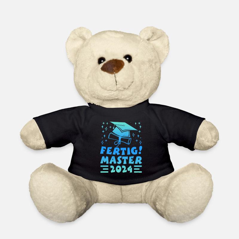 Master 2024 FERTIG! Masterabschluss Party - Teddy - Schwarz