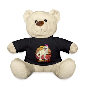 Omasaurus T Rex Dinosaur Granny Saurus - Teddy Bear - black - Front