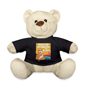 Bürokollegen Faulster Mitarbeiter des Monats - Teddy - Schwarz - Vorne