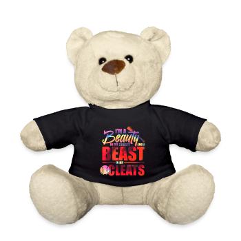Binden Sie Dye Softball Teen Girls Softballspieler - Teddy - Schwarz - Vorne