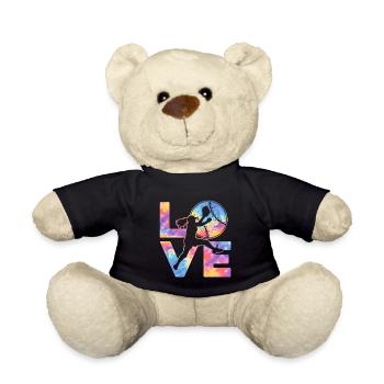 Binden Sie Dye Softball Teen Girls Softballspieler - Teddy - Schwarz - Vorne