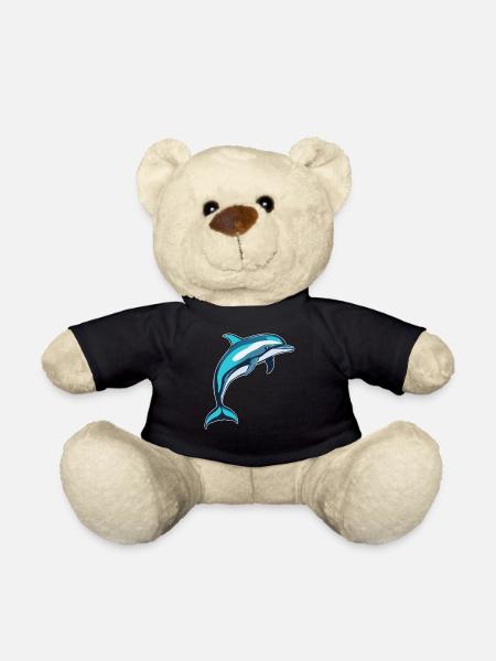 Dolphin, Dolphin, Animal, Sea, Dolphin, Water, Fish - Teddy Bear - black