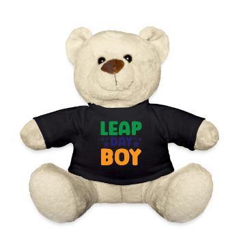 Happy Birthday Leap Year February 29 Leap Day - Teddy Bear - black - Front