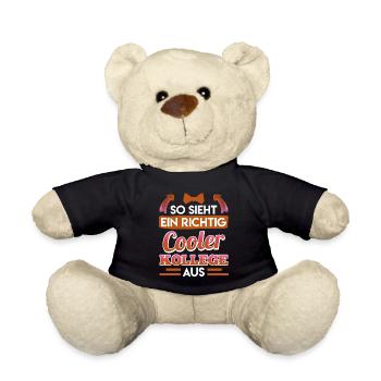 Büro So Sieht ein Richtig Cooler Kollege aus - Teddy - Schwarz - Vorne