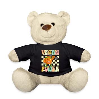 Groovy Plant-Based Diet Veganism - Teddy Bear - black - Front