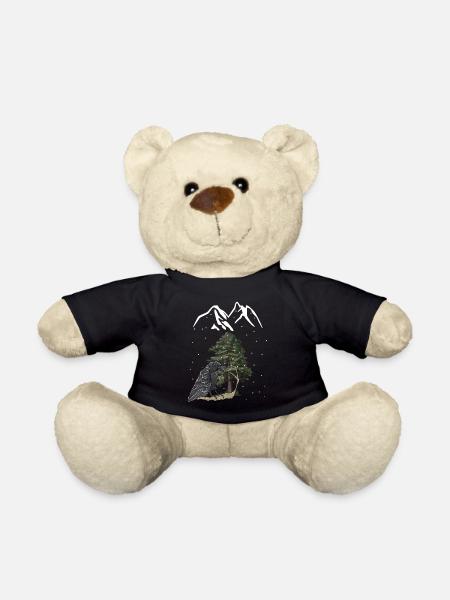 Berge Gebirge Winter Schnee Rabe Krähe Vogel - Teddy - Schwarz