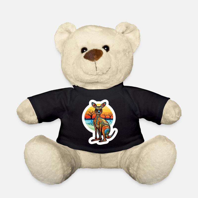Australien - Känguru - Teddy - Schwarz