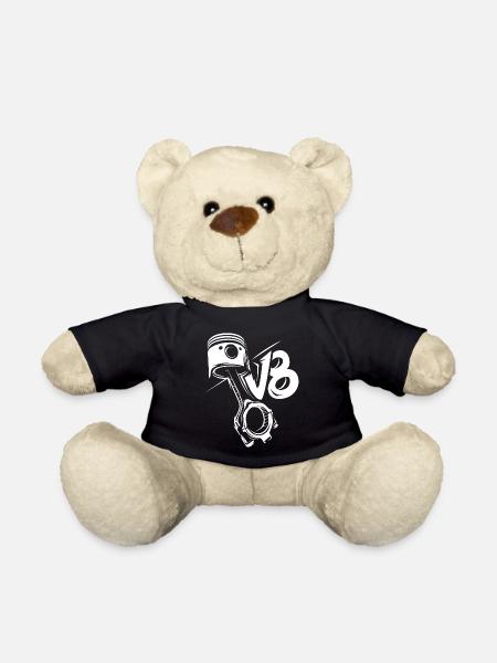 Kolben V8 Graffiti Motor musclecars big block Logo - Teddy - Schwarz