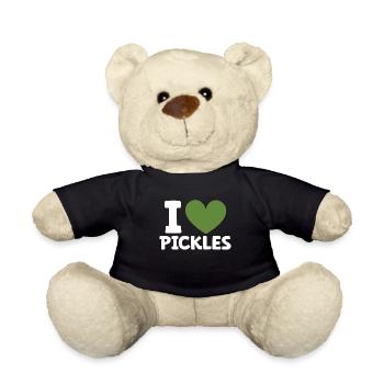 Cucumber Cucumber Food Lover Cucumber Lover - Teddy Bear - black - Front