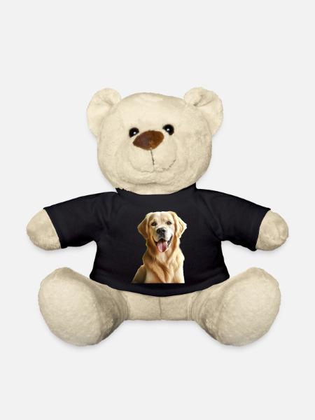 A Happy Golden Retriever - Teddy Bear - black