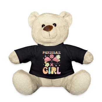 Joueur de pickle ball groovy - Nounours - noir - Devant