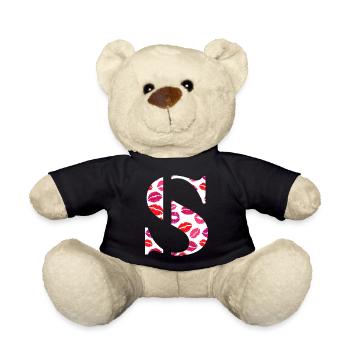 Letters s kisses - Teddy Bear - black - Front