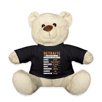 Retreat Weekly Retreat Funny Retreat Program - Teddy Bear - black - Front