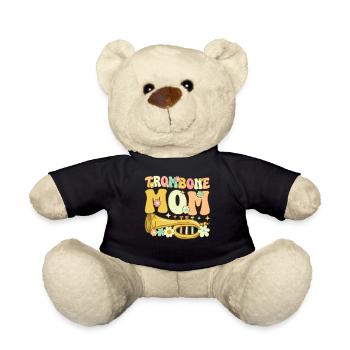 Groovy trombone player jazz music - Teddy Bear - black - Front