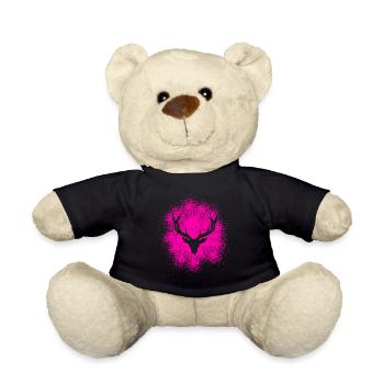 Majestätischer Hirschkopf – Für Jäger & Naturfreun - Teddy - Schwarz - Vorne