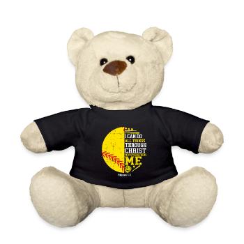 Je peux tout faire grâce à la balle molle du Christ - Nounours - noir - Devant