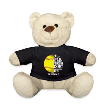 Je peux tout faire grâce à la balle molle du Christ - Nounours - noir - Devant