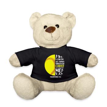 Je peux tout faire grâce à la balle molle du Christ - Nounours - noir - Devant