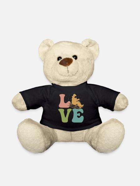 LOVE Schlittenfahrt Schlitten - Teddy - Schwarz