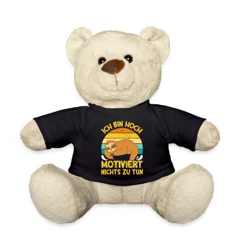 Fauler Kollege Bin Hoch Motiviert Nichts zu Tun - Teddy - Schwarz - Vorne