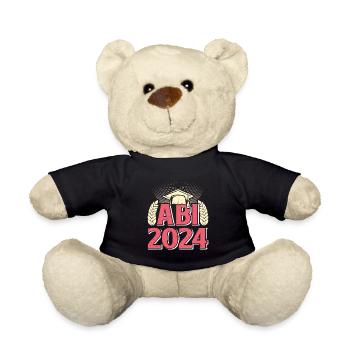 Abi 2024 Abitur Mädchen Abiturientin Frauen - Teddy - Schwarz - Vorne