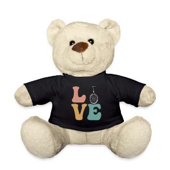 LOVE Unicycle Unicycle Unicyclist Unicyclist Unicycle - Teddy Bear - black - Front