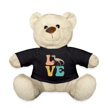 LIEBE Velociraptor Dinosaurier - Teddy - Schwarz - Vorne
