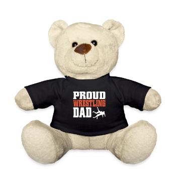 Wrestling Dad Wrestler Men Father's Day - Teddy Bear - black - Front