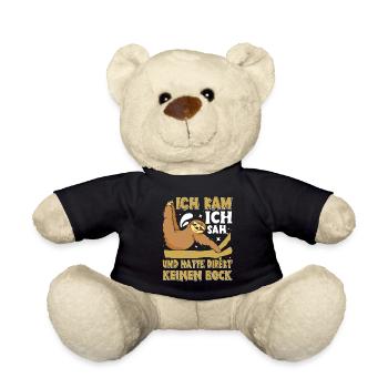Bürokollege Kam Sah Hatte Keinen Bock Lustiges - Teddy - Schwarz - Vorne