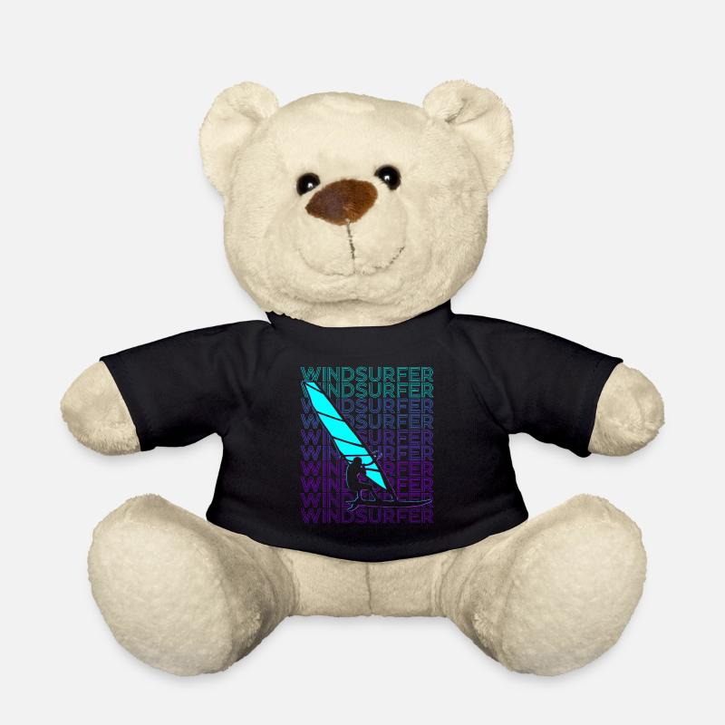 Windsurfer Windsurfen Windsurfen Retro - Teddy - Schwarz